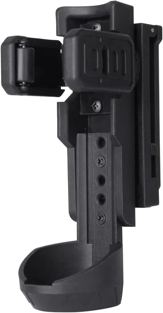 Quick Release OC/Mace Spray Holder w/Duty Belt/MOLLE Vest Rotatable Clip MK4 Canister Holster Tactical Pepper Spray Carry Case fit 1.5" Diameter OC Can for Police Leo Security Military