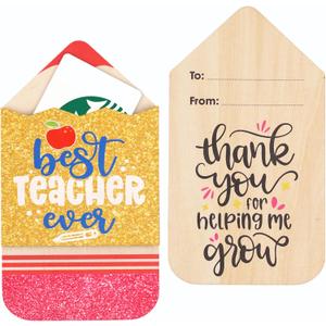 Wooden Cute Pencil Gift Card Holder 3.36x6 inches, Graduation Cash Holder for Class of 2026, Teacher Appreciation Gifts, Creative Money Gift Idea for Students, Teacher Gift, Teacher Appreciation Gifts