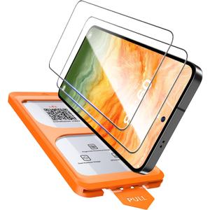 L K LK 2 Pack for Samsung Galaxy S25 Screen Protector Tempered Glass, [Auto Dust Removal] Full Coverage Mil-Grade Shatterproof Film for S25 6.2'', 0 Bubble