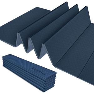 Foldable Yoga Exercise Mat Lightweight, Anti-Slip, and Easy to Store for Yoga, Pilates, Home Workouts, and Floor Exercises (24" x 72" x 1/2")