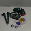 Christmas Spotlights Outdoor, 120V Plug-in Halloween Spot Light, 5000K LED Landscape Lighting with 5 Color Lenses (Red Green Blue Purple Yellow), IP67 Waterproof, 2 Pack