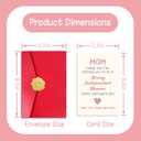 3 x Mother's Day Card for Mom from Daughter, Heartfelt Greeting Card with Red Pearlescent Envelope, Blank Inside, 8" x 5.3" (#029)