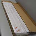 US Window and Floor 2" Cordless Faux Wood Blinds, Fit Windows 35" - 35 1/4", (Blind Size 34 5/8" x 84"), Inside Mount (Smooth White)