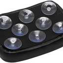 Motorcycle Black Suction Cup Rear Pillion Passenger Pad Seat For Harley 883 1200 48 Universal(Black 8)