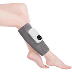 Air Compression Leg Massager, Cordless Calf Massager with Heat, Air Compression Leg Massage for Circulation and Pain Relief, Gifts for Dad Mom Men Women, Gray (Single)