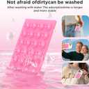 3 x 2 Pack Silicone Suction Cup Phone Case Mount Double-Sided, Hands-Free Strong Grip Holder for iPhone and Android, Sticky Phone Stand for Selfies and Videos, Neon Pink+Transparent