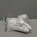 Finnhomy Non-Slip Clothes Hangers for Baby and Kids 20-Pack Velvet Hangers with Movable Clips, Heavy-Duty and Space-Saving for Pants,Skirts, Coat, White