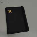 GOAUS Passport Holder for Travel with Airtag Card Slots, Money Pocket, Women Men RFID Blocking Wallet Book Case Black