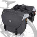 NDakter Bike Panniers, 35L Waterproof Panniers Bike Saddle Bags for Rear Rack, Expandable Double Bicycle Trunk Bag with Reflective Strips,E-bike Accessories for Commute and Mountain Cycling Travel
