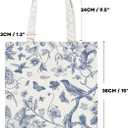 Horaldaily Canvas Tote Bag,Reusable Shoulder Tote Bag for Women Lady Casual Vacation, Shopping, Work, Gym