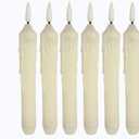 Flameless Taper Candles with 6H Timer Built-in,Auto On Daily, Not Remote, 6 Pack Battery Operated LED Flickering 3D Flame Candle, Halloween Christmas Thanksgiving Fireplace Decorations