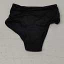 Mordlanka Period Swimwear High Waisted Swim Bottoms Tummy Control for Women Teens Black (Small)