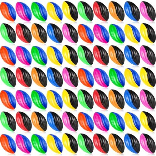 Jerify 11 Pcs Mini Footballs for Kids Spiral Foam Football Bulk 5 Inch Soft Small Waterproof Foam Ball Sports Birthday Toddler Football for Indoor and Outdoor Game(Assorted Color)