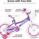 JOYSTAR Girls Bike for Toddlers and Kids Age 3-10 Years, Kids Bike with Training Wheels and Handbrakes, 20 Inch Bike with Kickstand, Multiple Colors