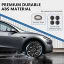 19 inch Wheel Cover Hubcap Compatible with TES-la Model Y 2025 2026 (Refreshed Juniper Only), [Black] [5-Spoke Sporty Style] Full Cover ABS Hubcaps Accessories, with Tape & Centre Caps, 4 PCS, for 2025-2026 Model Y Juniper