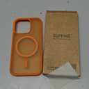 SUPFINE Magnetic for iPhone 15 Pro Case with Screen Protector (Compatible with MagSafe) (Military Grade Drop Protection) Translucent Matte Shockproof Phone Cover,Starry Orange
