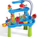 Water Table for Kids Ages 4-8 with Water Pumb, Summer Outdoor Sand Water Table for Boys Girls, Kids Water and Sand Activity Sensory Toys for Toddlers Age 3-8