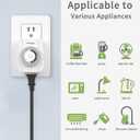 TiFFCOFiO Indoor Mechanical Outlet Timer, 3 Prong Timers for Electrical Outlets, 24-Hour Programmable Plug in Christmas Light Timer, ETL Listed (2 Pack)