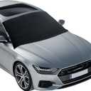 EcoNour Windshield Cover for Ice and Snow - Universal Fit for Car, SUV, Truck, Heavy Duty 600D Oxford Fabric Frost Protector for Ice & Sleet, Includes Anti-Theft Straps, Medium (69"x42"), Medium