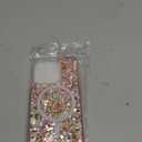 UEEBAI Glitter Case Magnetic for iPhone 15 Pro Case, Luxury Shiny Bling Sparkly Phone Cover Compatible with MagSafe, Wireless Charge Crystal Diamonds Shiny Cover for Women - Red