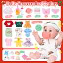 Baby Doll 2025 Advent Calendar Gifts, Eleanore's Diary 12'' Dolls Set with Clothes & Accessories, Realistic Cute Soft Body Baby Doll, Pretend Play, 24 Days Countdown Christmas Surprise Gifts for Girls