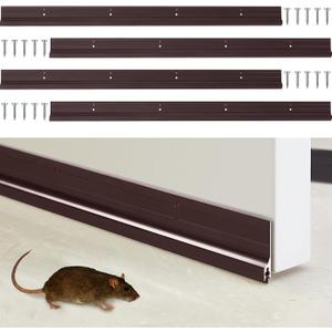 Gisafai 4 Pack 36" Door Sweep Mouse Stopper, Aluminum Draft Blocker Seal