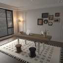 Ball & Cast Expandable Dining Table for 6-10,63-78.7" Transformer Kitchen Table W/Tapered U-Shaped Legs, Farmhouse Rectangular Extendable Dining Room Table for Small Space, White+Oak