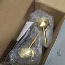 Vine Creations White Glass Soap Dispenser, 2 Pack Kitchen Soap Dispenser Set with Stainless Steel Pump, 16 oz Dish Soap and Hand Soap Dispensers for Bathroom with Waterproof Labels (Matte White Bottle / Brushed Gold Pump)