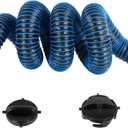 15FT RV Sewer Hose Extension, EXTREME Heavy Duty 24 Mil TPE Material for Abrasion Resistance and Crush Protection, Camper Sewer Extension Hose with Caps, Blue