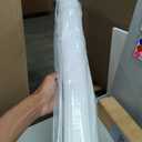 UNISHADES no Drill Cordless Roman Shades for Windows, 35" W 64" H - Light Filtering - Linen - White