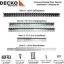 Decko 24999 Universal Garage Door Opener Hanging/Installation Kit Gray