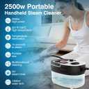 Steam Cleaner for Home & Car Detailing, 2500W High Pressure Portable Steamer with 6-Level Adjustable Steam, 15s Heat-Up, 9.8ft Long Hose, ANSI Z87.1 Goggles, 17-Pcs Kit for Tile, Grout, Hardwood