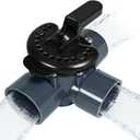 263028 Three Port Diverter Valve Compatible with Pentair, 2 Inch PVC Pool Valve, 3 Way Pool Valve for Swimming Pool Plumbing System, Grey (Gray)