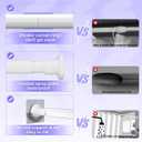 Small Shower Rod 18-32 Inches Short Adjustable Tension Shower Curtain Rod No Drilling White Spring Tension Rod Non-Slip,Stainless Steel