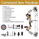 Youth Compound Bow Set 15-45 Lbs for Teens and Beginner, Package with Archery Hunting Equipment, Max Speed 260fps, Adjustable, Right Hand