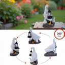 Solar Duck Family Garden Statue with Lights, Resin Mother Duck & Ducklings Figurine Outdoor Decor for Lawn Yard Patio Pathway