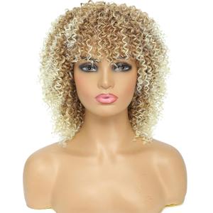 Blonde Curly Wigs for Black Women Short Afro Wigs for Black Women Afro Twist Hair (27-613)