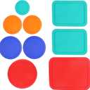 Replacement Lids for Pyrex (1) 7202-PC 1 Cup Green (2) 7200-PC 2 Cup Orange (2) 7201-PC 4 Cup Blue (1) 7402-PC 6/7 Cup Red (2) 7210-PC 3 Cup Light Green (1) 7211-PC 6 Cup Red Round Rectangle