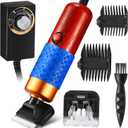 Chumia Carpet Trimmer Low Noise Rug Carver Electric Speed Adjustable Carpet Tufting Clippers Shears Carving Tool for Handmade and Cleaned Tufted Rugs (Brownish Red, 200w)