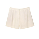 Women's Suit Round Neck Double Breasted Vest Pleated Shorts Two Piece Suit, XS