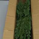 Artificial Christmas Pine Branches with Red Berry Stems-Set of 45 Greenery Stems and 15 Berry Picks for Xmas Wreaths, Garlands, Table Centerpieces, DIY Holiday Crafts, Fireplace & Home Decoration