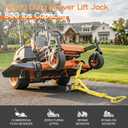 Heavy-Duty Mower Lift Jack 800 lbs Capacity, Thick Q235 Steel, Portable Lawn Mower Lift with Safety Arm for Zero Turn & Riding Mowers