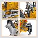 Dwi Dowellin Rc Bulldozer Toys for Boys, Construction Remote Control Bulldozer with Metal bulldozing Shovel Lights/Sounds for Kids Boys