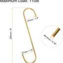 2 x HARFINGTON 6pcs Long S Hooks 8 Inch Extra Long Metal S-Shaped Hanging Hooks High Manganese Steel S Hanger Storage Organizing Tool for Kitchen Garden Bathroom Garage Closet, Gold Tone