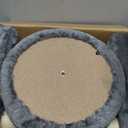 AIWIKIDE 24" Scratching Post, Interactive Cat Scratcher, with Perch & Plush Toy, Sturdy Weighted Base, Grey