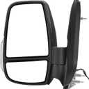 AUTOSAVER88 Left Driver Side Mirror Door Mirror Compatible with 2015 2016 2017 2018 2019 2020 2021 Ford Transit 150 250 350 350 HD, Power Heated Manual Folding LED Turn Signal Clearance Light Black