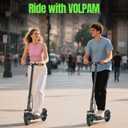VOLPAM Electric Scooter with Double Suspension, 350W Strong Motor, Max 19 MPH Top Speed & 17 Miles Range, 8.5" Foldable E Scooter with Smart APP, Cruise Control