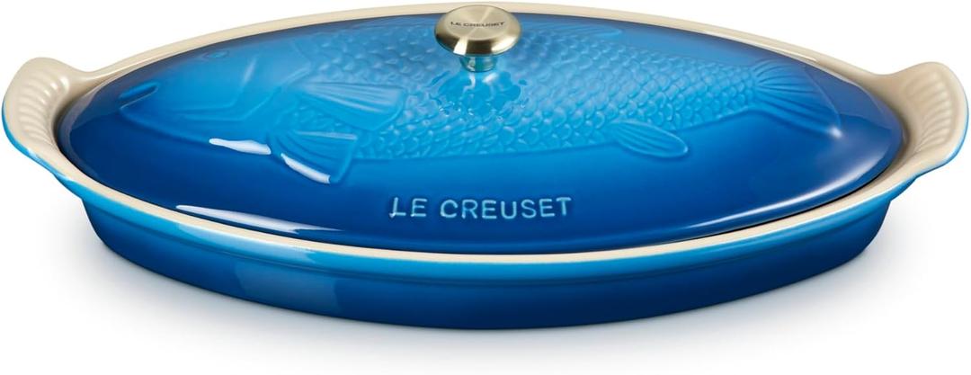 Le Creuset Stoneware Heritage Fish Baker, 1.7 qt., Marseille