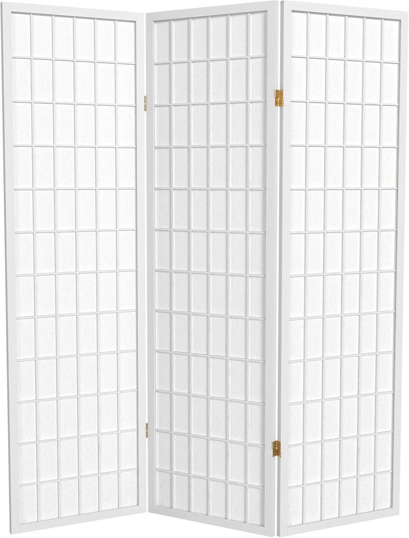 Red Lantern WP60-WHT-3P Folding Screen, 3 Panel, White