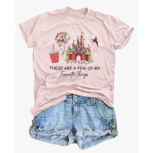 Women Magical Christmas T Shirt Merry Christmas Shirt Xmas Magic Kingdom Shirts Magic Castle Holiday Short Sleeve Top Tee Red 2XL